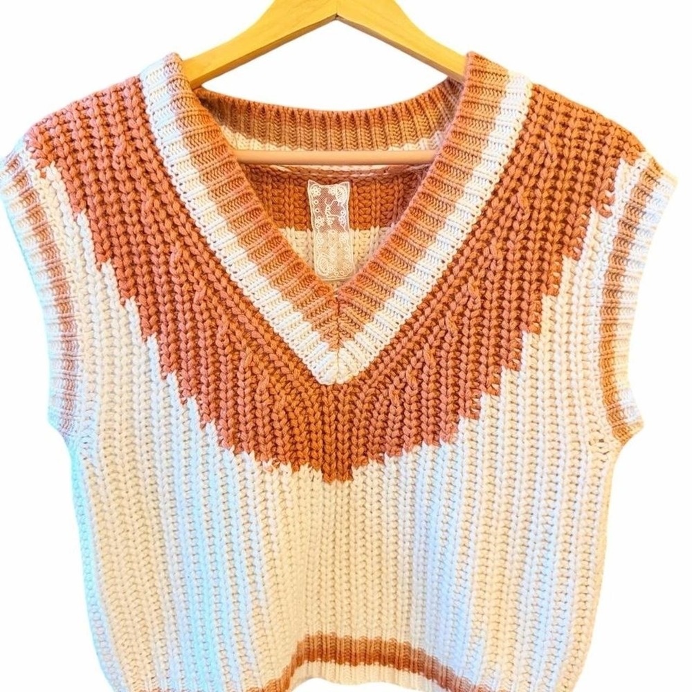 orange + white crochet top with a boho vibe from Sadie & Sage